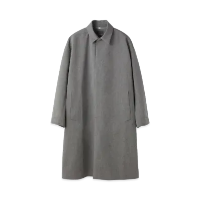 DESCENTE Allterrain Hard Shell Bal Collar Wool Coat "Heather Gray"