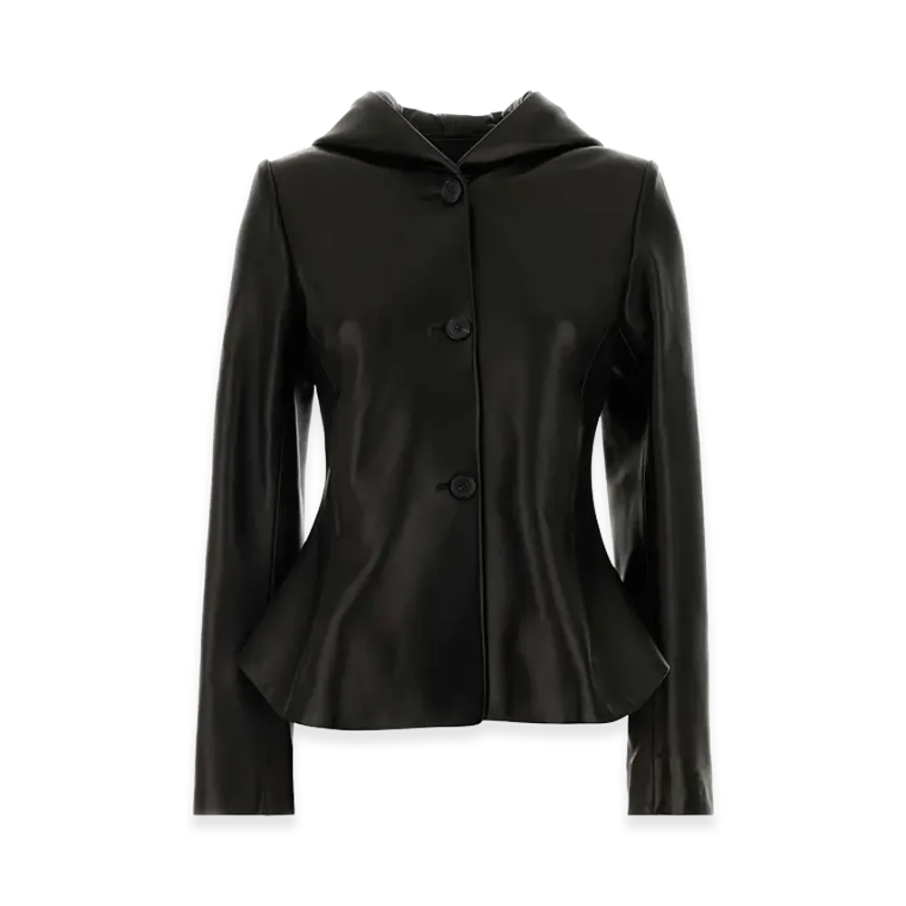 KHAITE Women's Leather June Jacket "Black"