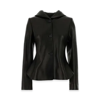 KHAITE Women's Leather June Jacket "Black"