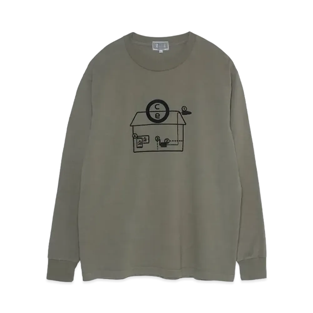 Cav Empt (C.E) OVERDYE SYSTEM LONG SLEEVE T "Beige"