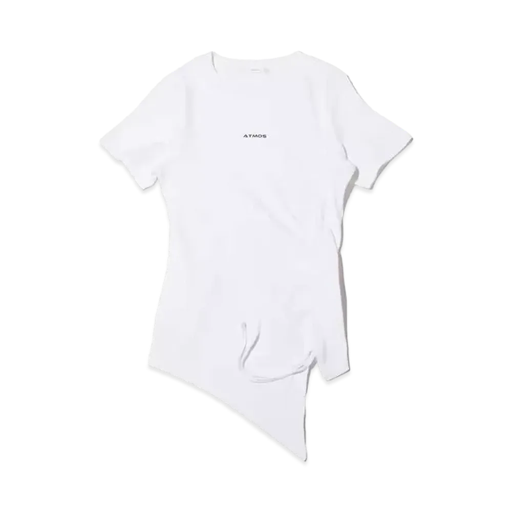 atmos pink Side Shibori Logo Tops "White"