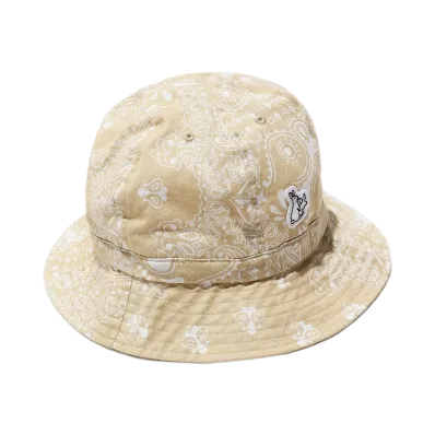 FR2 Paisley Bucket Hat "Beige"