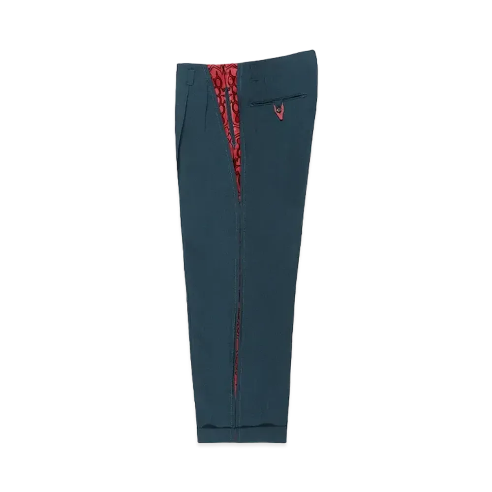 WACKO MARIA Wolfs Head / Dormeuil / Rockabilly Pants "Blue-Pink"