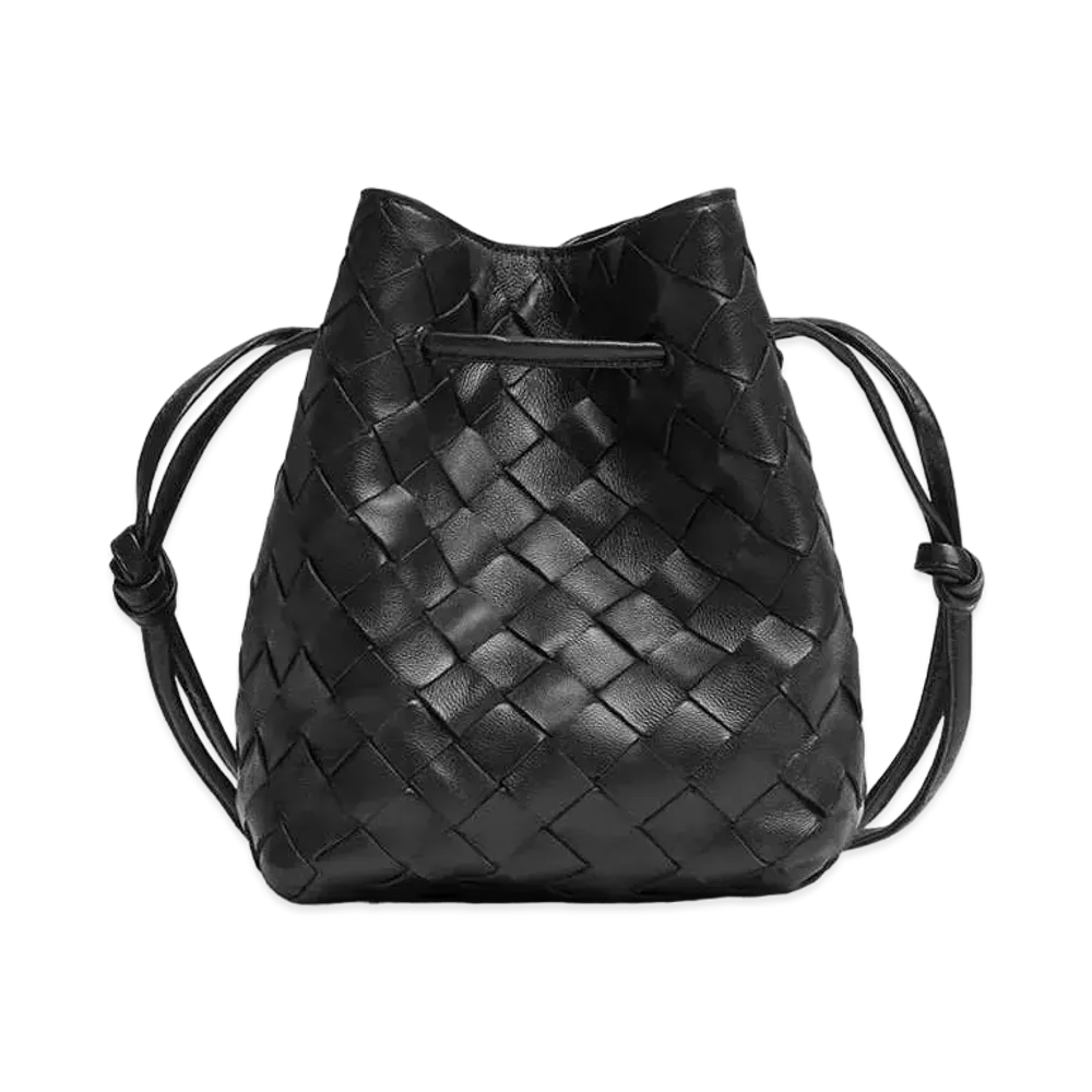Bottega Veneta Small Intrecciato Bucket Bag "Black"