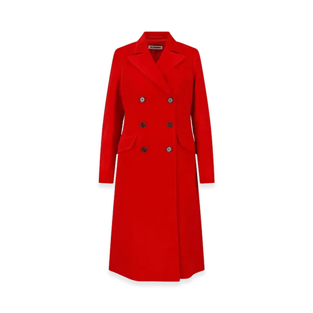Jil Sander Women's Double-Breasted Coat "Red"