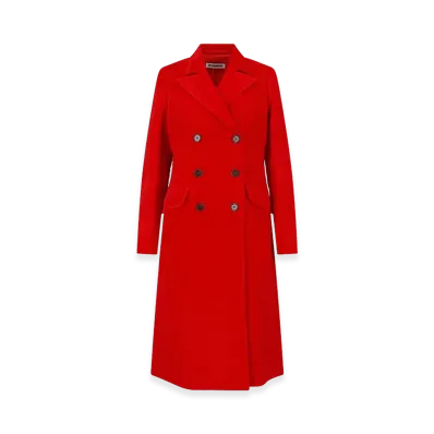 Jil Sander Women's Double-Breasted Coat "Red"