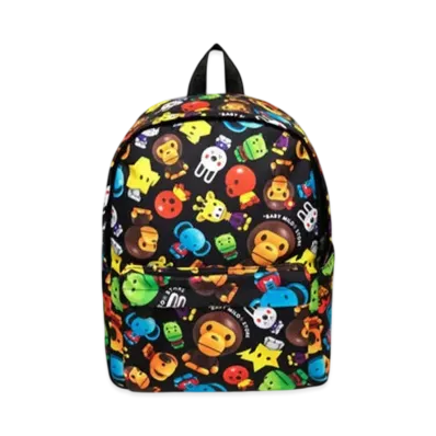 A BATHING APE Milo 3D All Print Pattern Medium Backpack "Black"