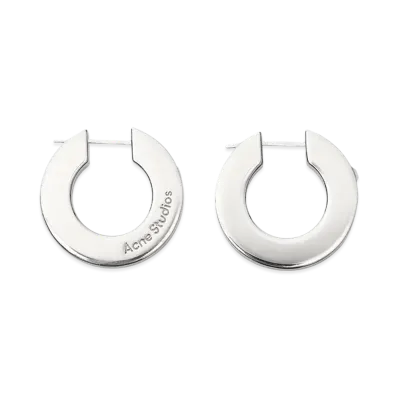 Acne Studios Crystal Hoop Earrings "Silver"