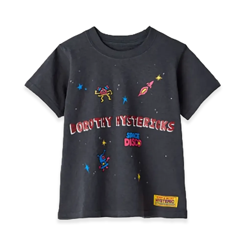 HYSTERIC GLAMOUR x DOROTHY HENDRICKS Space Disco Tee "Charcoal Gray"