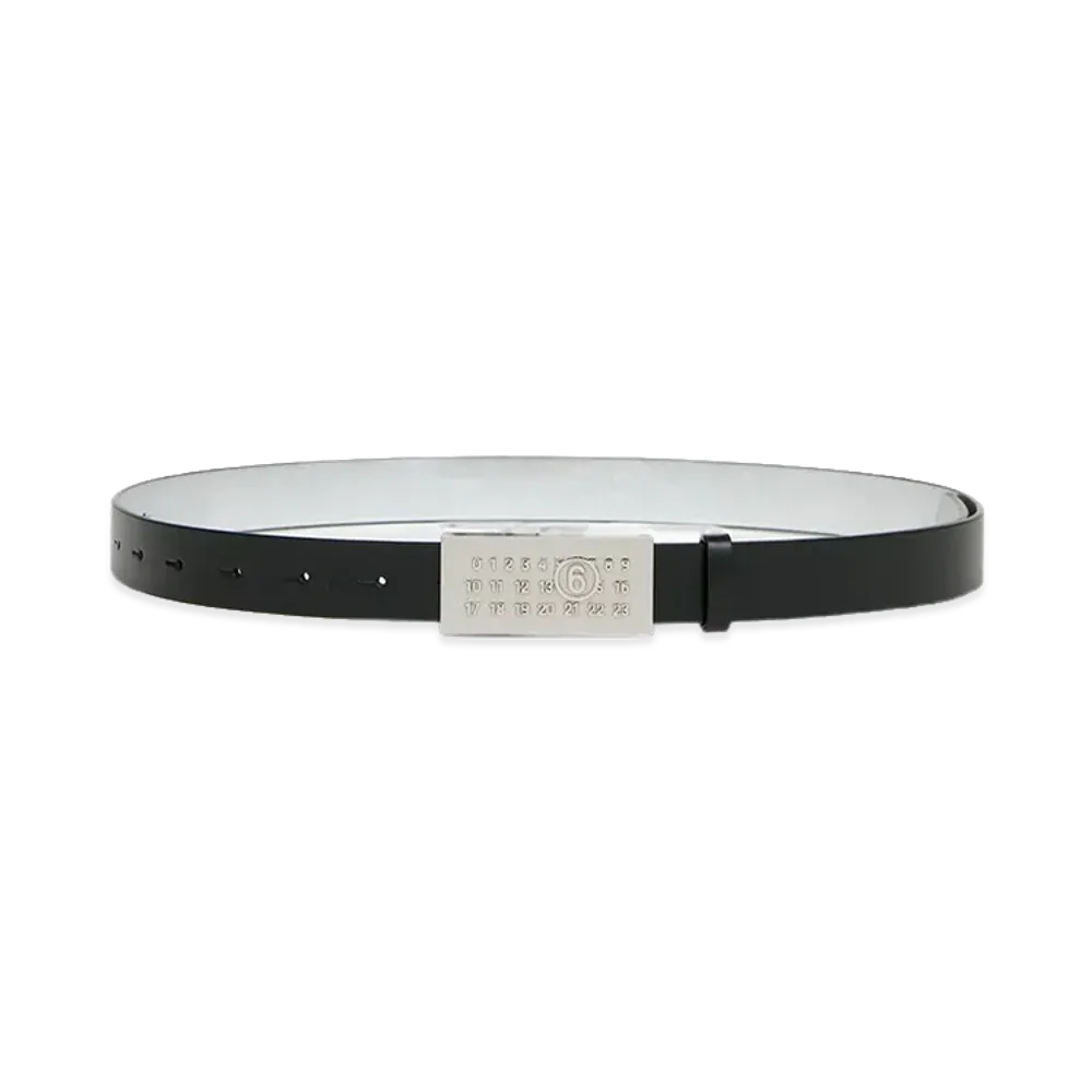 MM6 Maison Margiela Women's Belt "Black/Metallic"