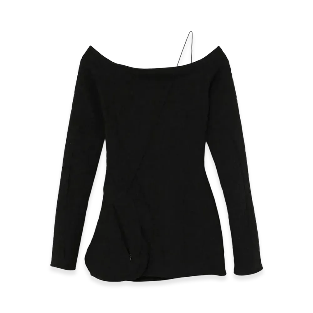 THEREDTHREAD G Tech Mesh Dress Mini "Black"