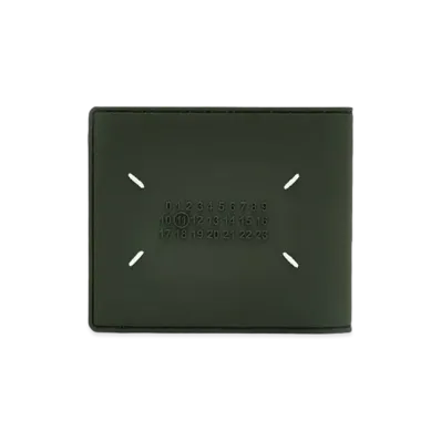 Maison Margiela Rubber Leather Bi-fold Wallet "Military Green"
