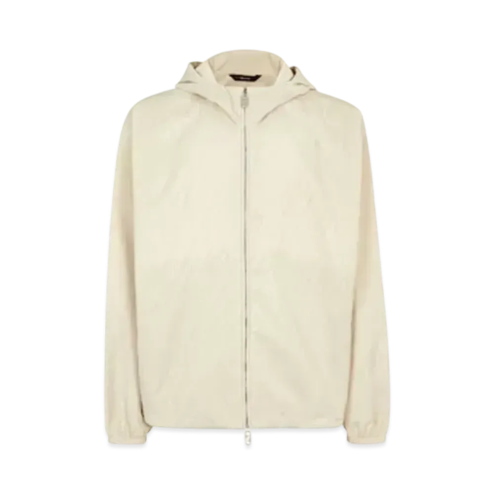 FENDI Men's Blouson Micro FF Nylon Windbreaker Jacket "White"