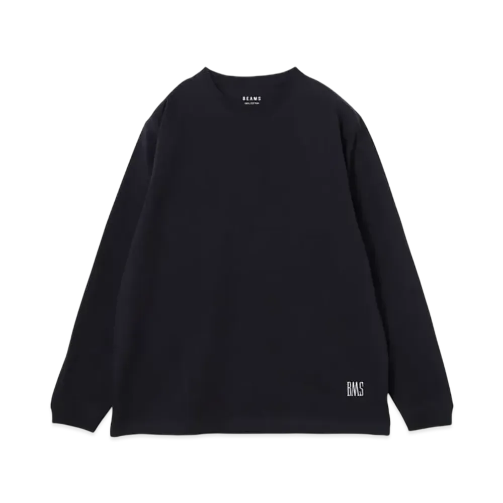 BEAMS Logo Basic Long Sleeve Tee "Navy"