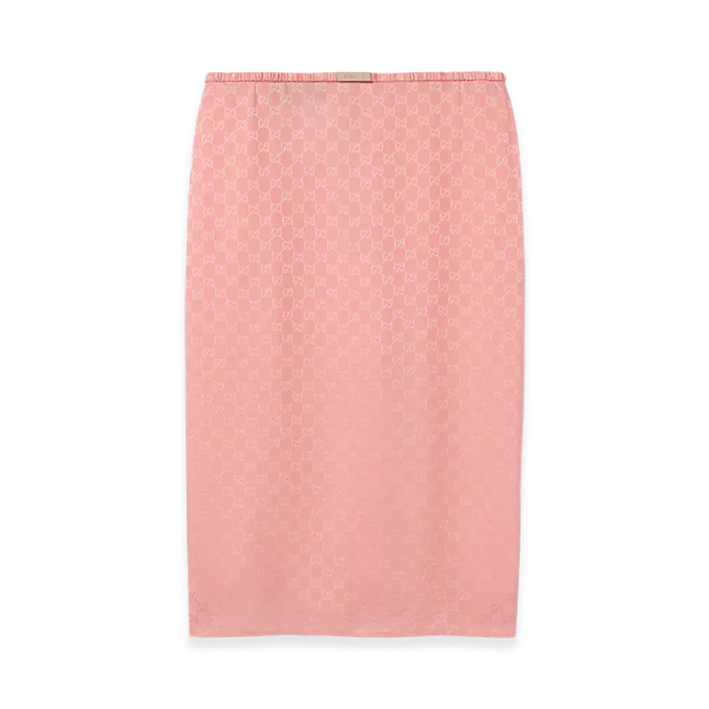 GUCCI Women's GG Silk Skirt "Pink"