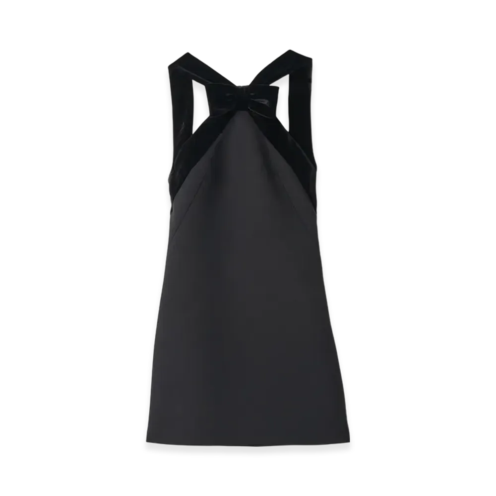 MIU MIU Grain de Poudre Mini Dress "Black"
