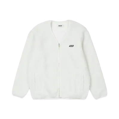 PALACE SHEARLING CARDIGAN "White"
