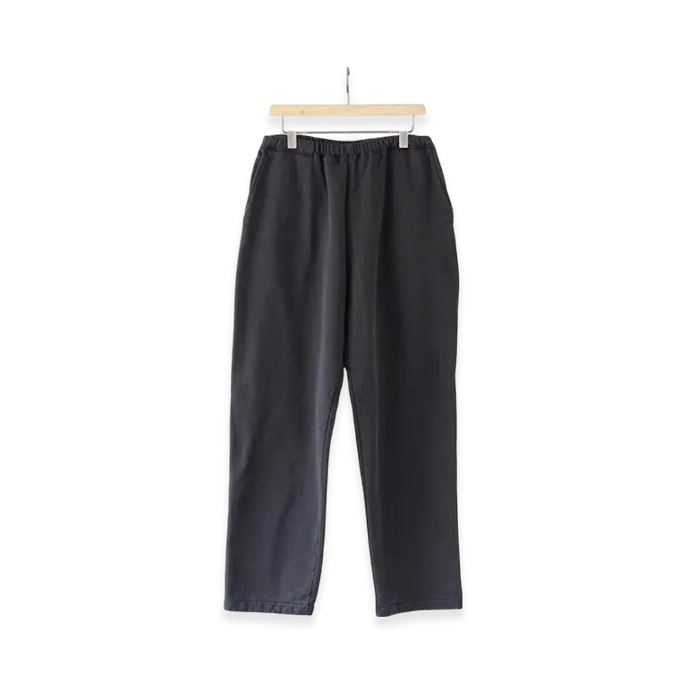 COMOLI Cotton French Terry Pants "Fade Black"