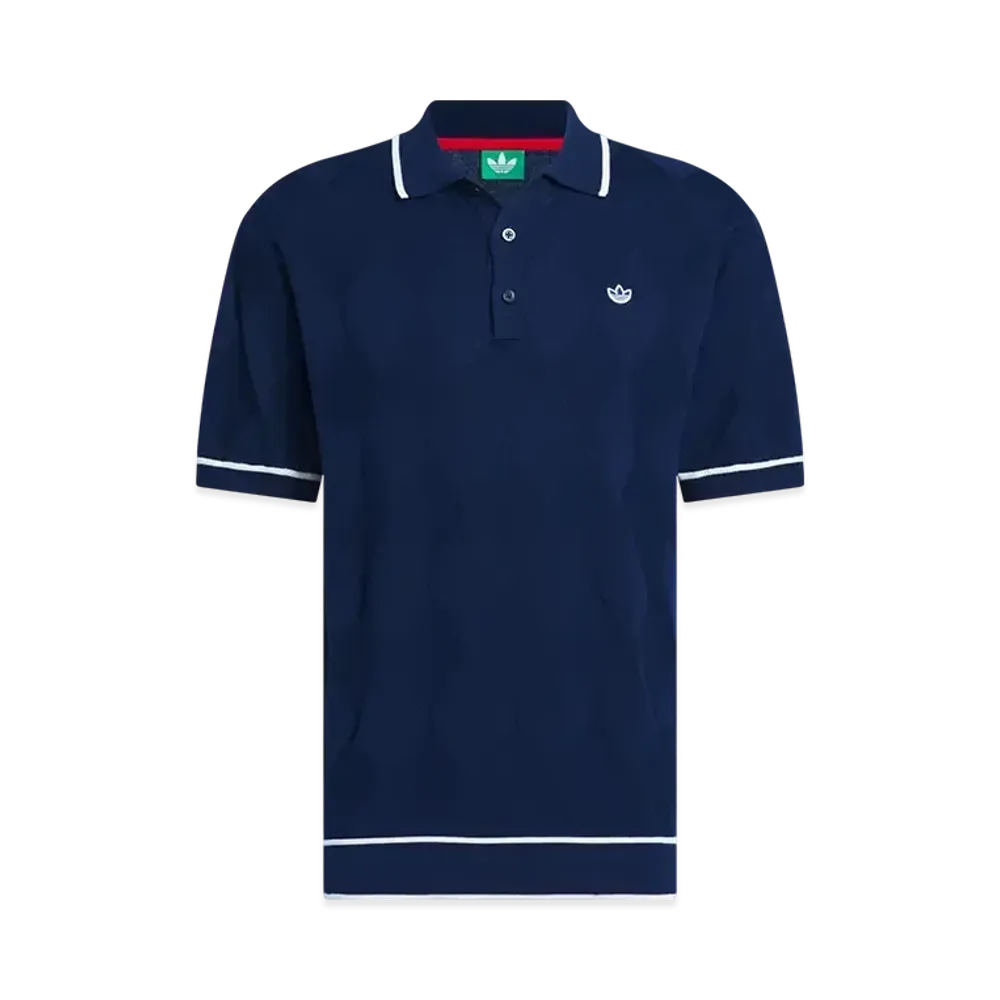 adidas Originals Golf Argyle Knit Short Sleeve Polo "Night Indigo"