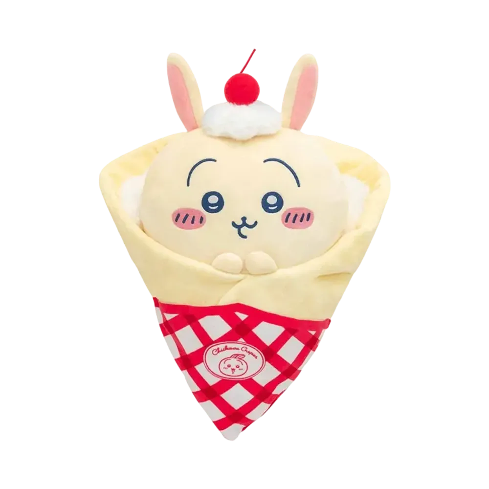 Gray Parka Service -Chiikawa Crepe Kuji- A Prize BIG crepe cuddly Plush Usagi