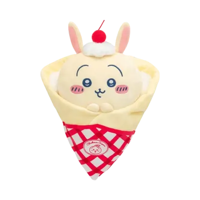 Gray Parka Service -Chiikawa Crepe Kuji- A Prize BIG crepe cuddly Plush Usagi