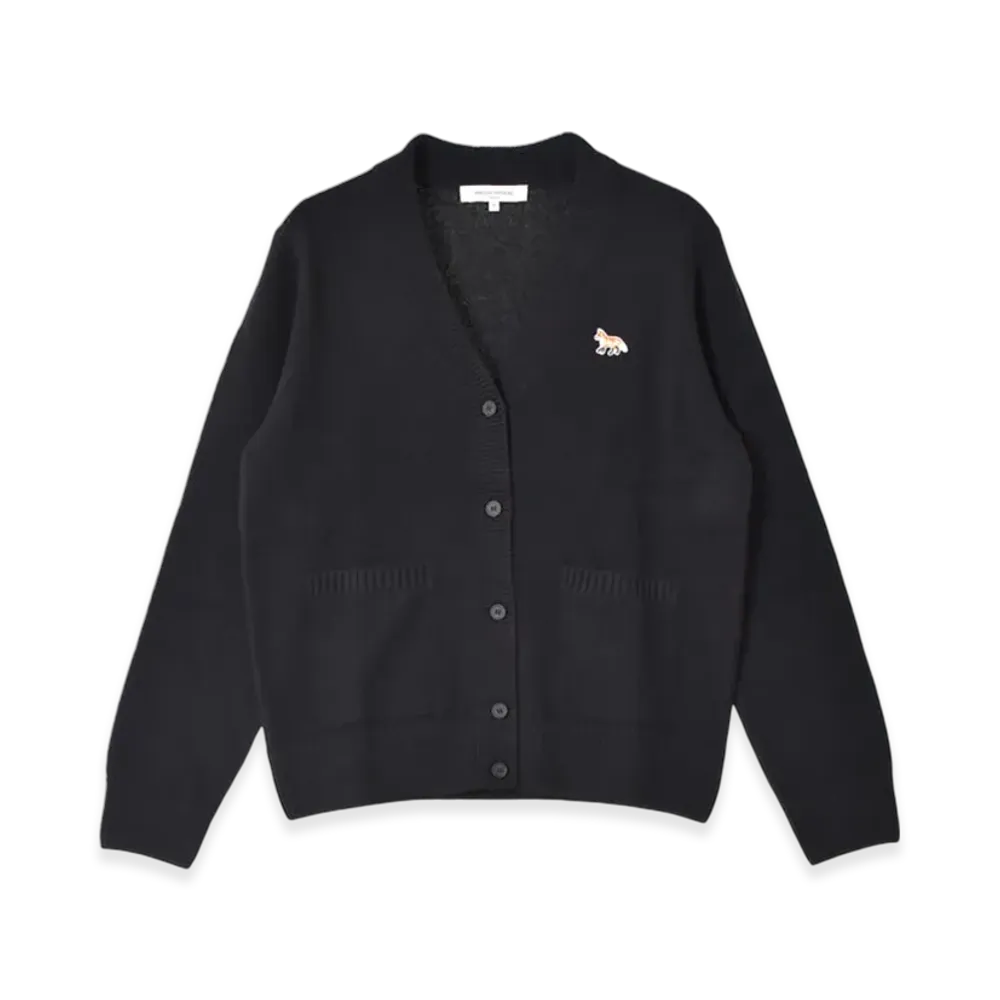 Maison Kitsune Baby Fox Patch Boxy Cardigan "Black"