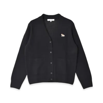 Maison Kitsune Baby Fox Patch Boxy Cardigan "Black"