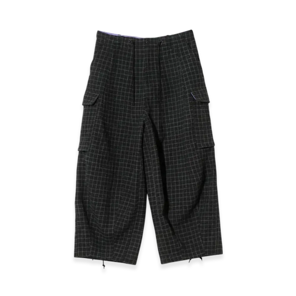 NEEDLES H.D. BDU Pant - Wool Tweed Plaid "Charcoal"
