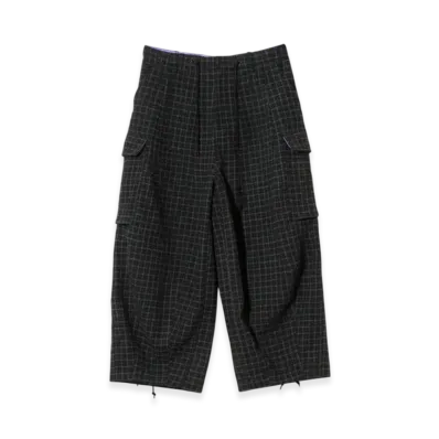 NEEDLES H.D. BDU Pant - Wool Tweed Plaid "Charcoal"