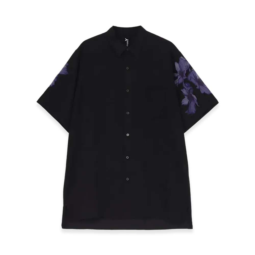 Ground Y Floral Print Short Sleeved Shirt "Black"