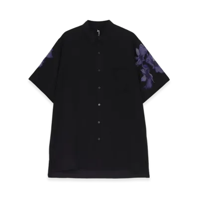 Ground Y Floral Print Short Sleeved Shirt "Black"