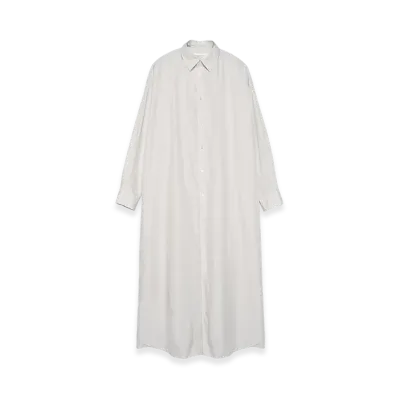 Graphpaper minus Botanical Dyed Broad Oversized Regular Collar Dress "Light Gray"
