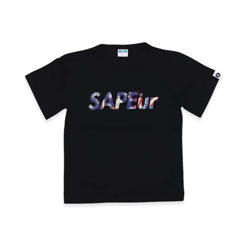 SAPEur Kids Independence Day Logo Tee S/S Tee "Black"