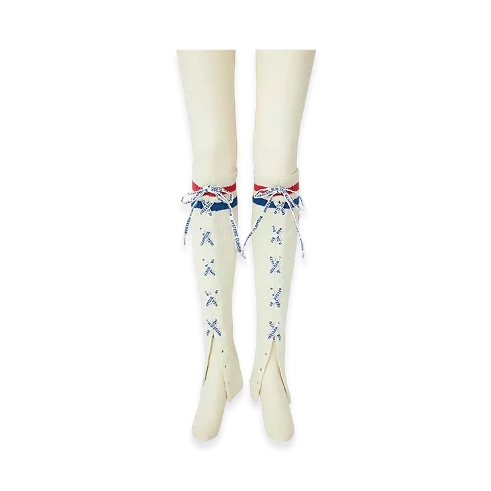 HYSTERIC GLAMOUR Voted / Hysteric Love Embroidery Leg Warmers "White"