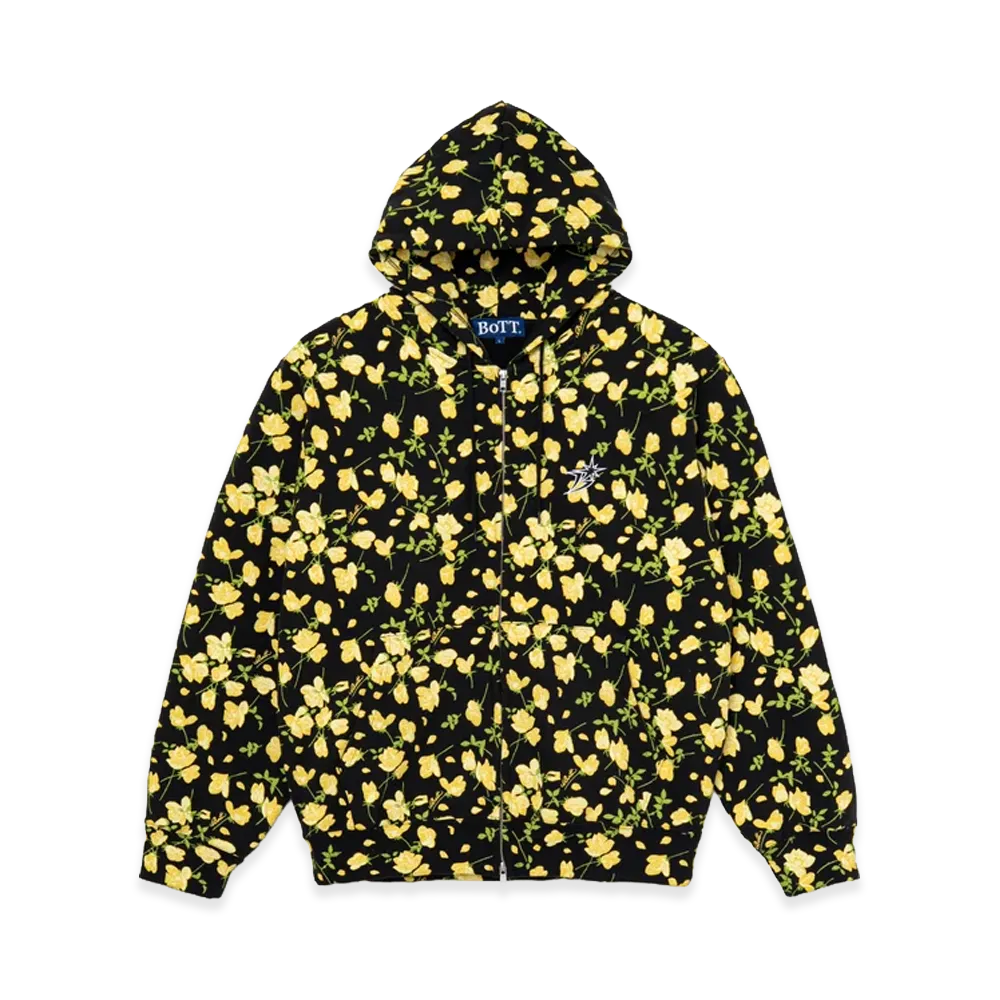 BoTT Flower Zip Hoodie "Black"