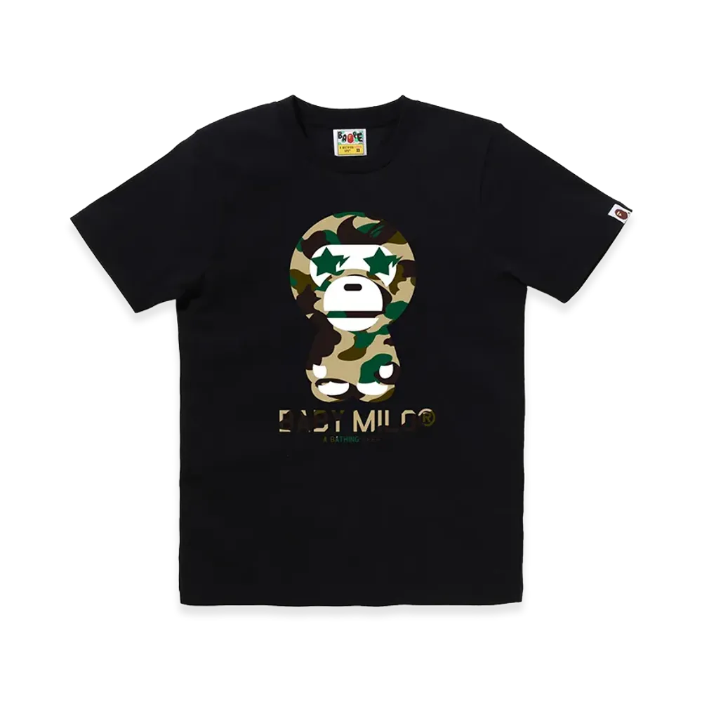 A BATHING APE 1st Camo Sta Eye Baby Milo Tee "Black/Yellow"