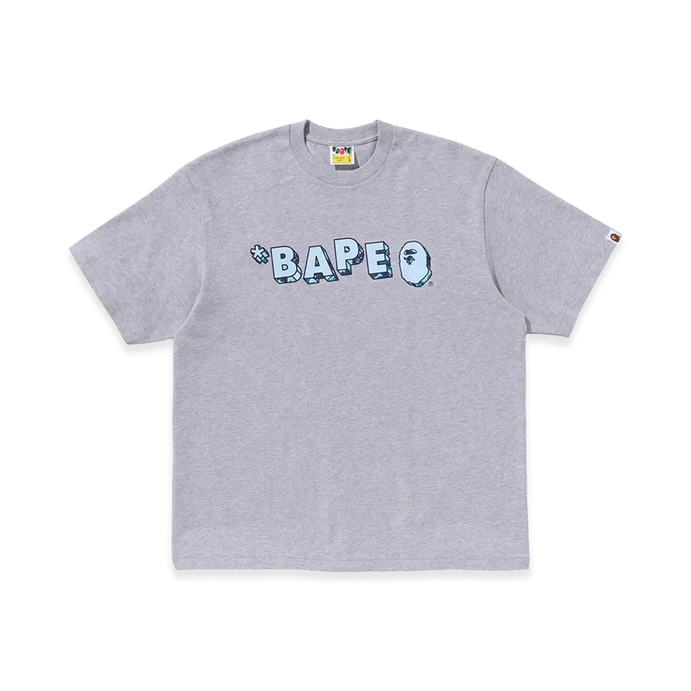 A BATHING APE ABC Camo Bape Logo Relaxed Fit Tee "Gray"
