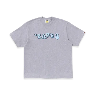 A BATHING APE ABC Camo Bape Logo Relaxed Fit Tee "Gray"