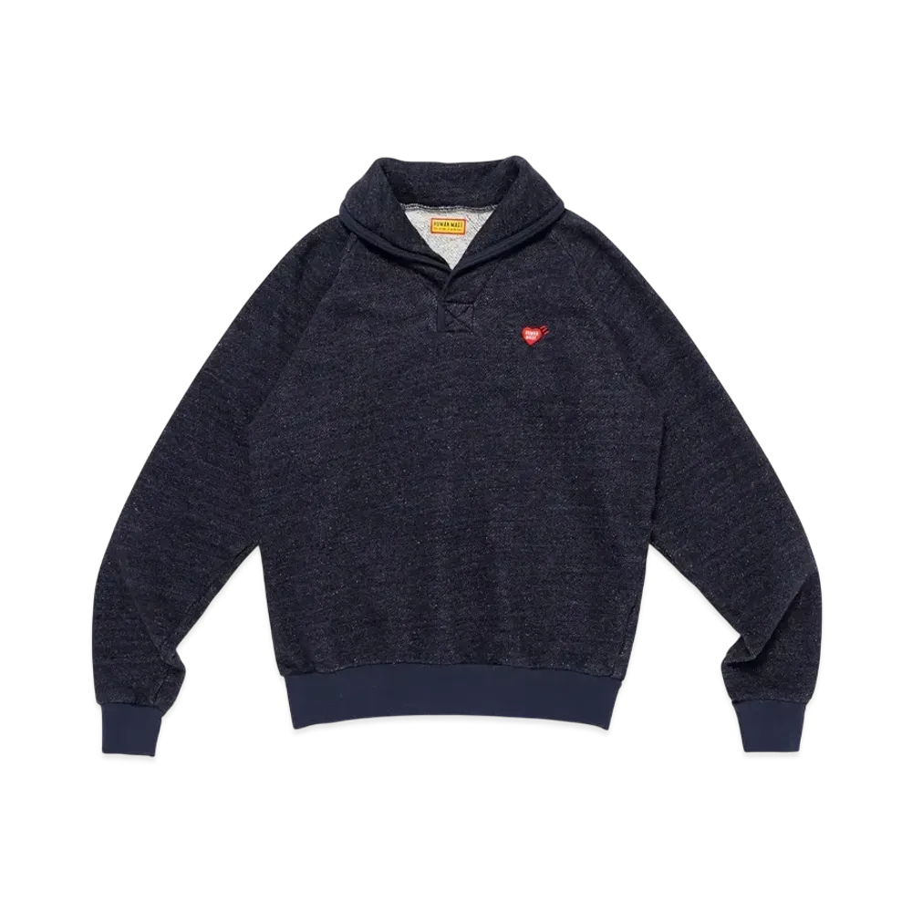 HUMAN MADE Shawl Collar Sweatshirt "Navy"