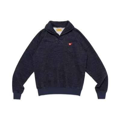 HUMAN MADE Shawl Collar Sweatshirt "Navy"