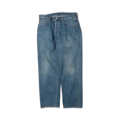 A.PRESSE Washed Denim Wide Pants "Indigo"