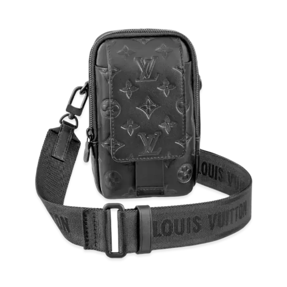 Louis Vuitton Double Phone Pouch Monogram Shadow "Noir"