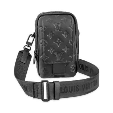 Louis Vuitton Double Phone Pouch Monogram Shadow "Noir"
