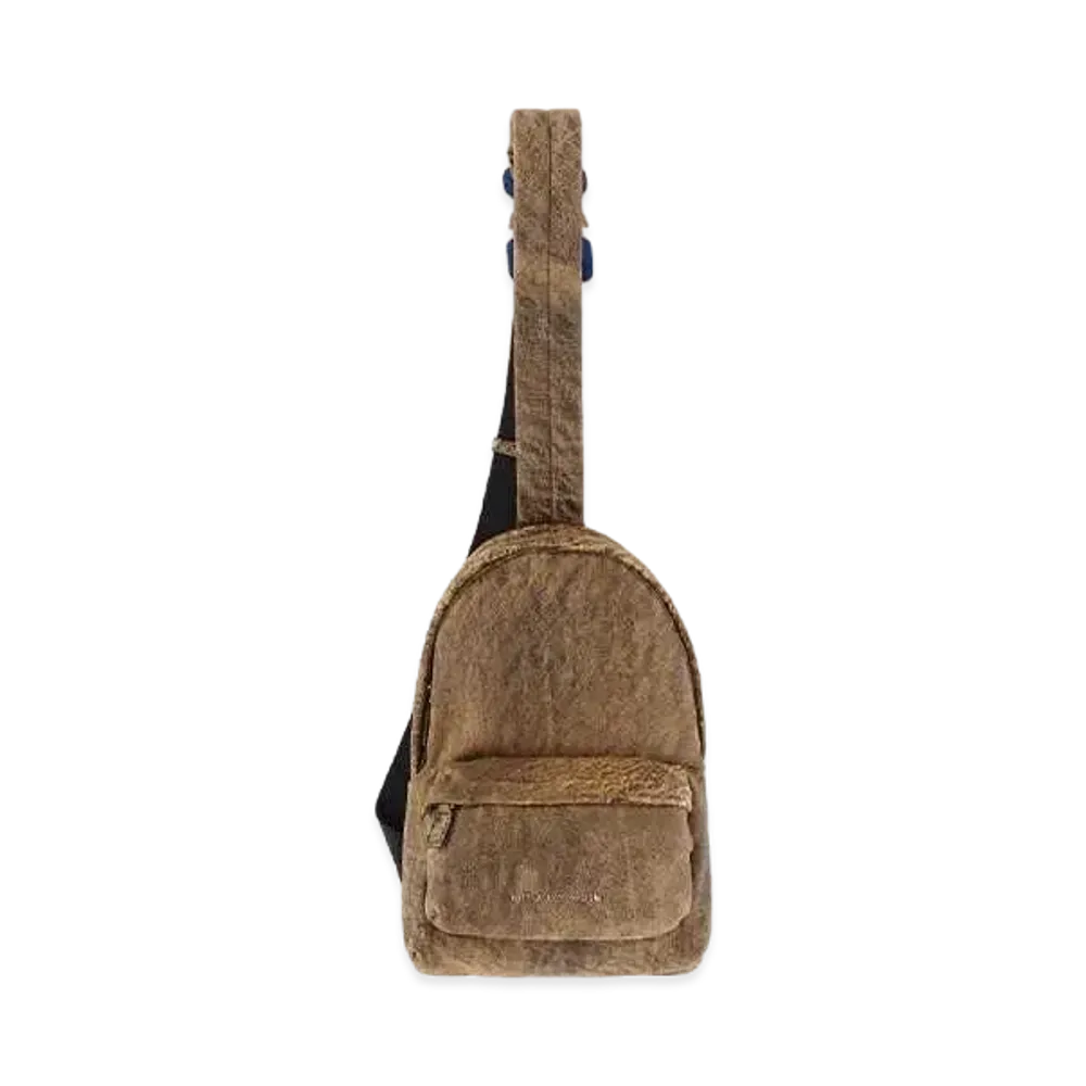 1017 ALYX 9SM Treated Leather Crossbody Backpack "Treated Tan"