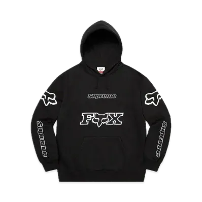 Supreme x Fox Racing Hooded Sweatshirt "Black"