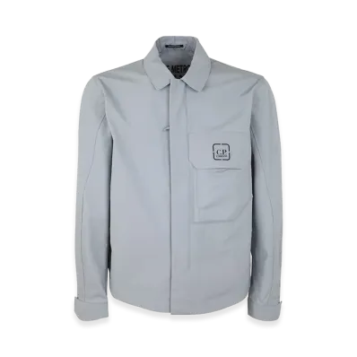 C.P. Company Logo Cotton Shirt Style Jacket "Light Grey"