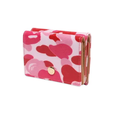 A BATHING APE Abc Camo Wallet "Pink"