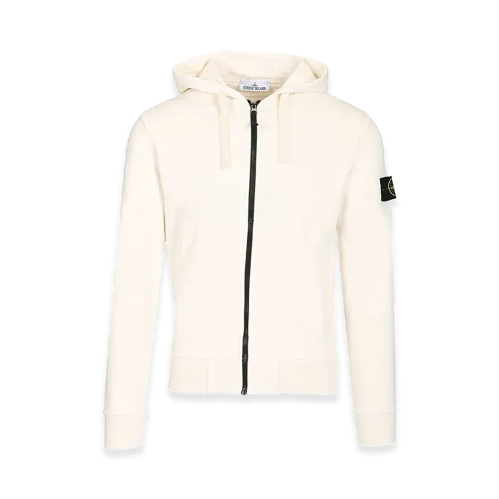 Stone Island Organic Cotton Hoodie "White"