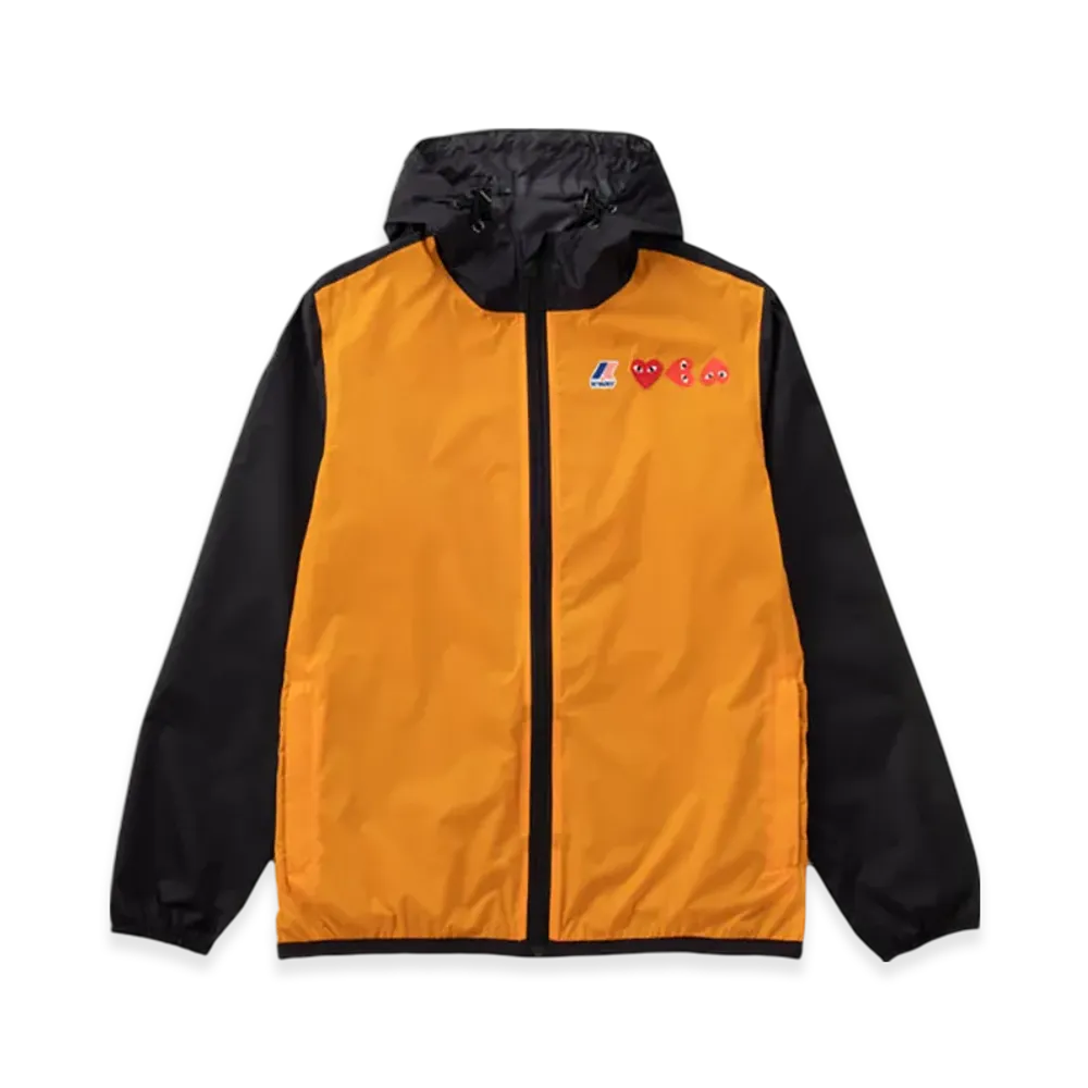 PLAY COMME des GARCONS K-Way Full Zip "Black/Orange"