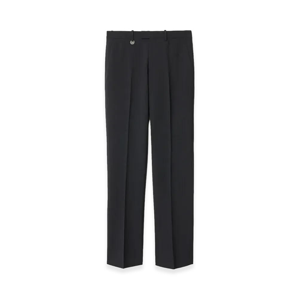 Burberry Wool Blend Tailored Trousers "Midnight Grey Melange"